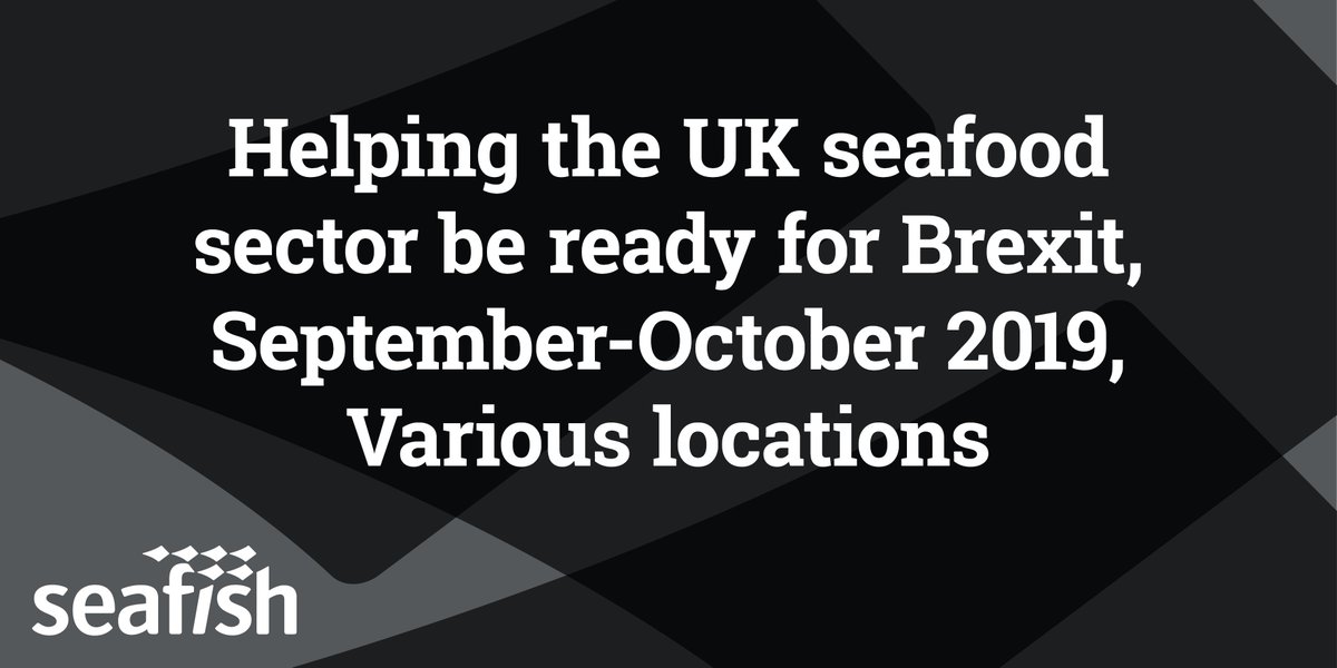 Sign up for our #Brexit readiness workshops for seafood businesses at seafish.org/article/helpin…

4 September – #Plymouth
5 September – #Newlyn
11 September – #Grimsby
12 September – #Scarborough
26 September – #Fleetwood
4 October – #London

#prepareforEUexit