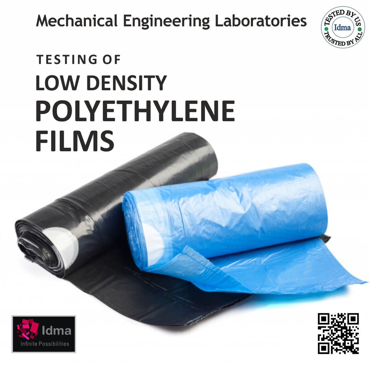 IdmaGroup's tweet photo. Our #Mechanical #Engineering #Testing #Laboratories are #NABL & #BIS approved to #test #LDPE #Films as per IS:2508
#qualitytesting #testinglab #container #bottles #plasticbag #packing #plasticwraps #carton #covers #shrinkwrap https://t.co/lzfQJErC4X
