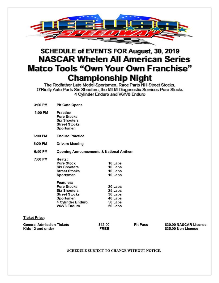 Lee USA Speedway tweet media