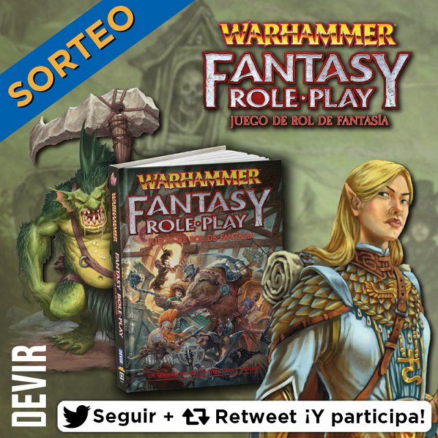 ¡ATENCIÓN SORTEO! Warhammer Juego de Rol de Fantasía está ya en tiendas. Entre todos nuestros seguidores que hagan RT hasta el domingo 01/09 a las 23.59h sortearemos un ejemplar. ¡Mucha suerte!