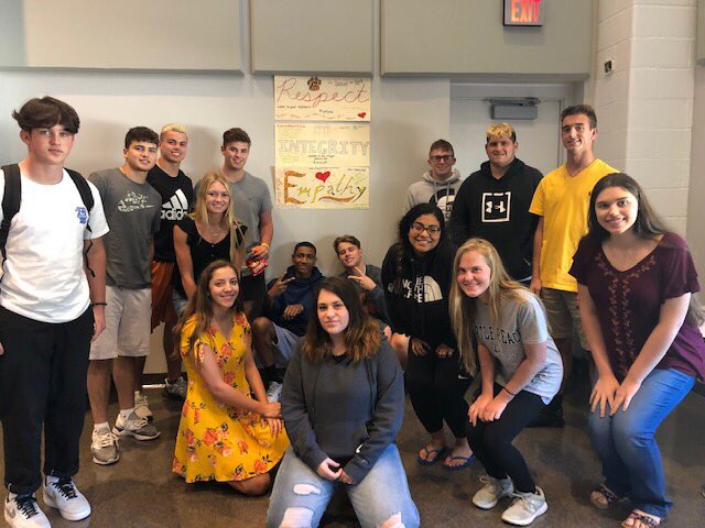 mrsmchughTJ's tweet photo. I have thoroughly enjoyed working with my amazing senior mentor group this first week of school. All students worked collaboratively to create a positive display honoring our district’a core values. #weRTJ #iGotYou https://t.co/OmQFs7TWKB