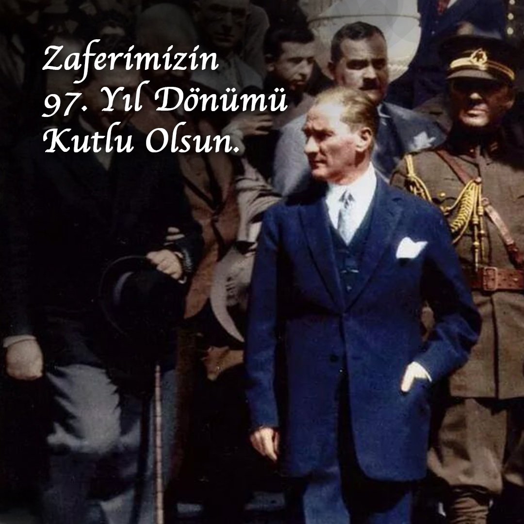 Gazi Mustafa Kemal Atatürk ve silah arkadaşlarına sonsuz minnetlerimizle... 30 Ağustos Zafer Bayramımız Kutlu Olsun.