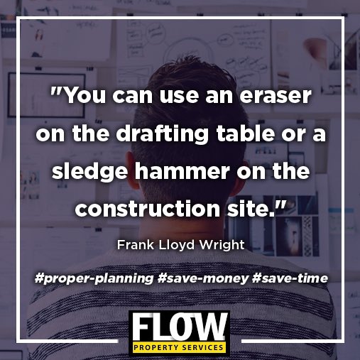 Flow_contractor's tweet photo. "You can use an eraser on the drafting table or a sledge hammer on the construction site."

Frank Lloyd Wright

#planning #savemoney #savetime https://t.co/2J2MVD2jYF