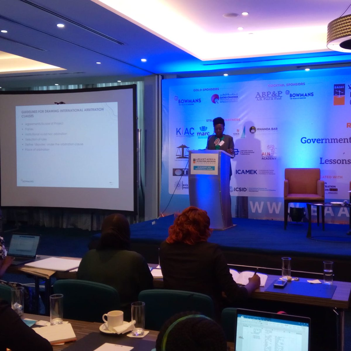 eaiac's tweet photo. Terry Mwango partner @Bowmans_Law presentation on Guidelines for drawing International Arbitration clauses. #EAIAC2019 #Womeninarbitration #africaarbitrationawards #contracting #disputeresolution https://t.co/Md0yxgj144