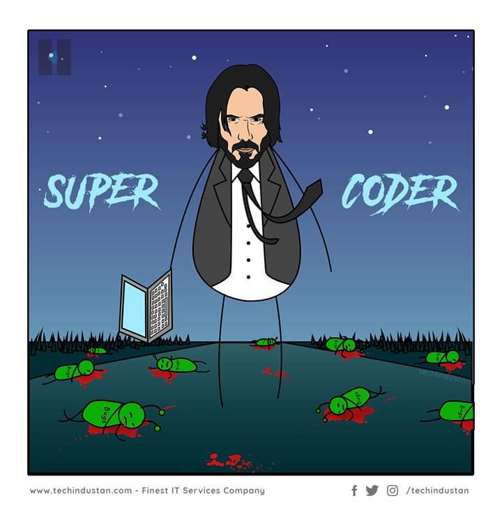 mAsif3110's tweet image. #SuperCoder ;
He once killed three #BUGS with a semicolon!