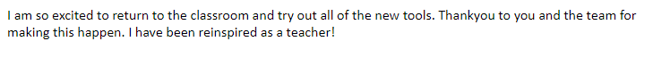 GAT_ITTeam's tweet image. You know as a team we are doing the right thing when @SgriffinNHA who is returning from maternity leave expresses their thanks for the new system prior to even using it with the children. 👍💫@NewarkHillAcad #changeforlearning #worksmarter