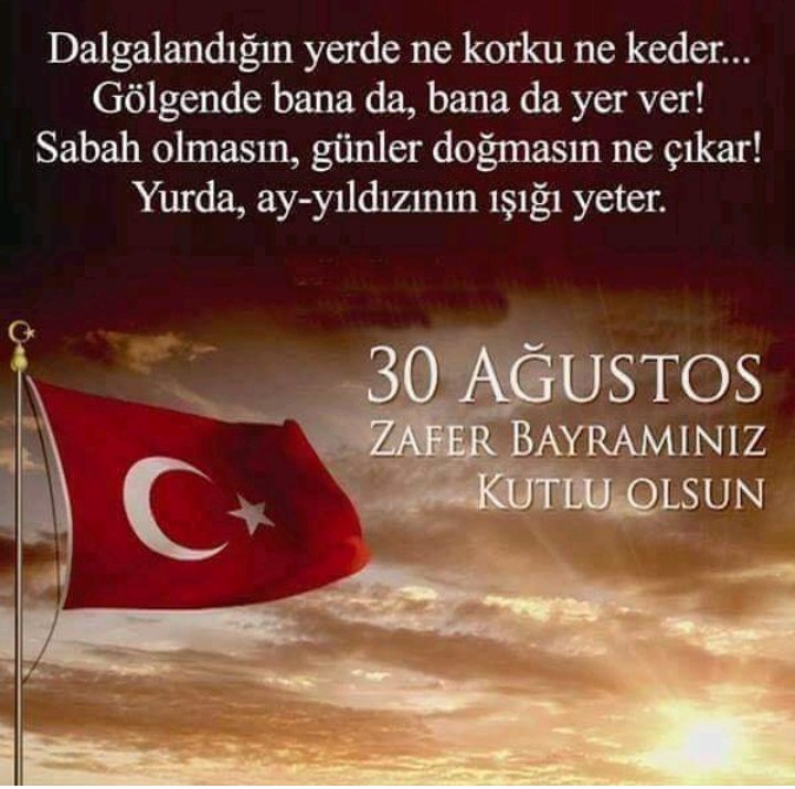 #30AgustosZaferBayramimizKutluOlsun  🇹🇷🇹🇷🇹🇷