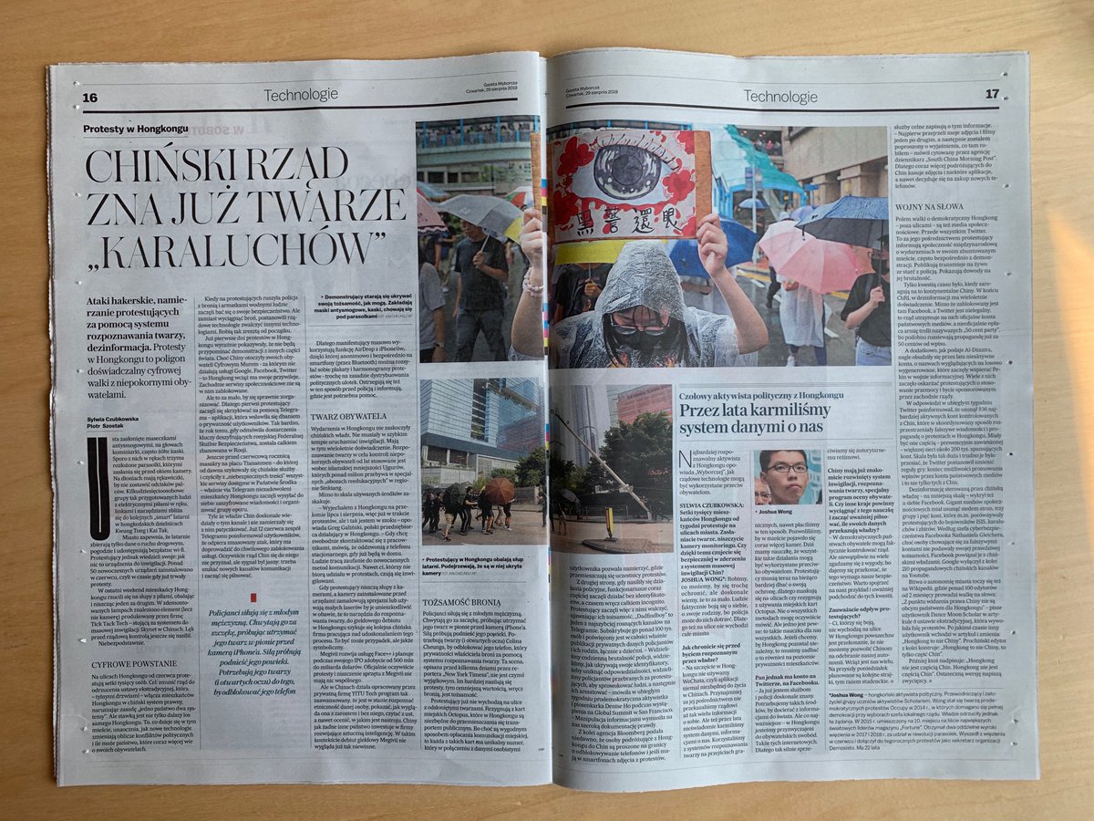 Vadim Makarenko (@sardanapal) on Twitter photo W czwartek na <a href="/WyborczaTech/">Technologie Wyborcza.pl</a> opublikowaliśmy rozmowę z <a href="/joshuawongcf/">Joshua Wong 黃之鋒 😷</a>. Teraz jest już w więzieniu.
#tech #HongKong ong #Protests
bloomberg.com/news/articles/… W czwartek na <a href="/WyborczaTech/">Technologie Wyborcza.pl</a> opublikowaliśmy rozmowę z <a href="/joshuawongcf/">Joshua Wong 黃之鋒 😷</a>. Teraz jest już w więzieniu.
#tech #HongKong ong #Protests
bloomberg.com/news/articles/…