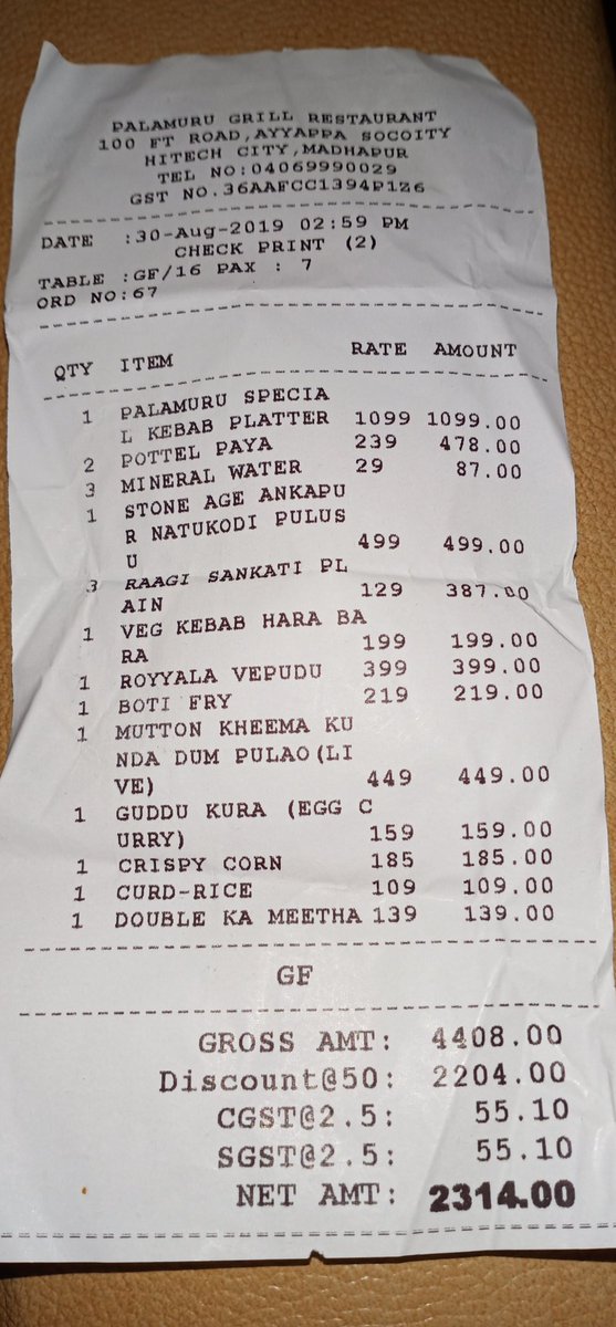 srinu4us1's tweet photo. Love dining out especially when you get 50% off at Palamuru Grill, Hyderabad.Thanks
@dineout_india
and
@JetPrivilege @BWScotch_india
#BillWaapsi #SaveMore #EatMore #Dineout #DineoutHyderabad #GIRF2019 #MonthOfMore https://t.co/wpy7cxUxAA