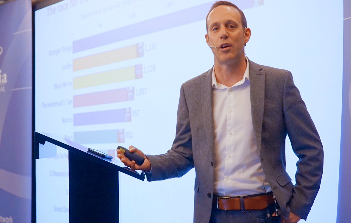 Luxatia_intl's tweet photo. Next up, @langs_sydney with @ParrotAnalytics sharing his insights on the rocket fuel that is changing the way content decisions are made #WTS2019 #demanddata https://t.co/hQmf6l1nPN