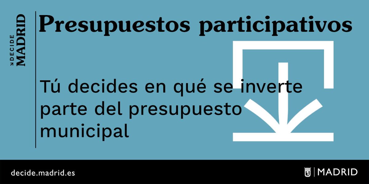 Cualquier persona empadronada en Madrid puede proponer un proyecto de #PresupuestosParticipativos. 

Para apoyar y votar un proyecto, además de estar empadronada, debe ser mayor de 16 años.

decide.madrid.es/presupuestos