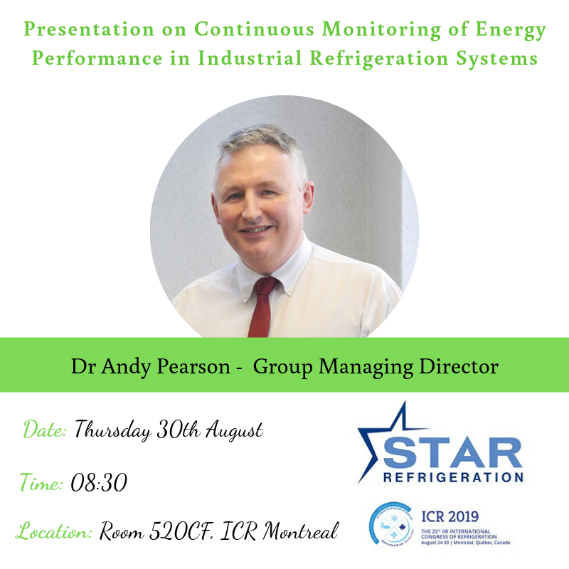 StarRefrig's tweet photo. Dr Andy Pearson is presenting at the @IIFIIR International Congress of Refrigeration today. If you are lucky enough to be attending, don't miss this! He will be presenting the last of 2 leading-edge papers. More information here: https://t.co/w6HnNITwfy #ICR2019Montreal https://t.co/88aTcOTjgl