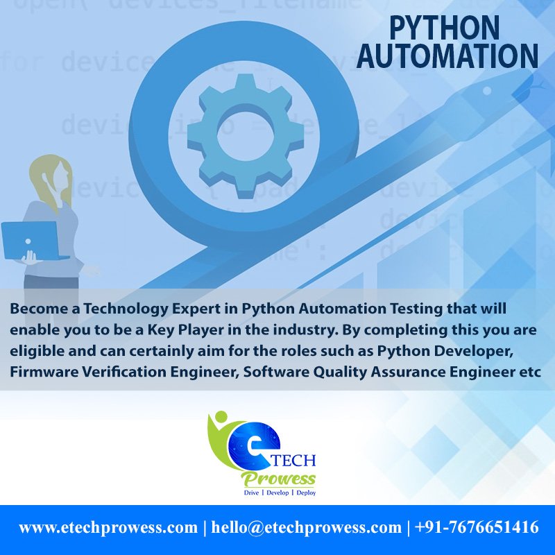EtechProwess's tweet image. Contavt us:
For More Details: etechprowess.com
or Call on: +91-7676651416
#PythonprogrammingcourseinBangalore
#PythonprogrammingtutorialinBangalore
#PythonprogrammingcourseinJPnagar
#PythonprogrammingcourseinBangalore
#PythonprogrammingtutorialinBangalore