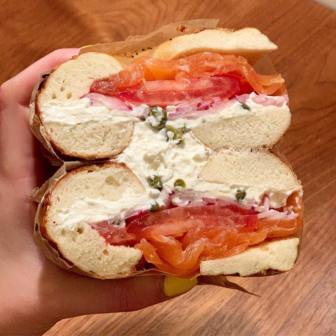 Starting the day with a classic Lox Everything Bagel @blackseedbagels 🥯