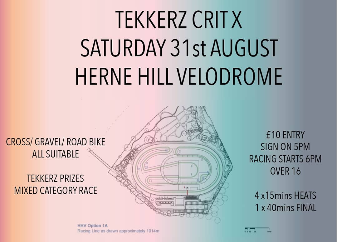 Oh hi. Come do our first ever TEKKERZ CRIT X tomorrow at <a href="/HerneHillVel/">Herne Hill Velodrome</a> . We've done it officially. It's going to be sick. Basically rally x / supermoto for bikes. Sick prizes, sick times. Come down. Details in insta link. instagram.com/p/B1yUXlRFIEe/…