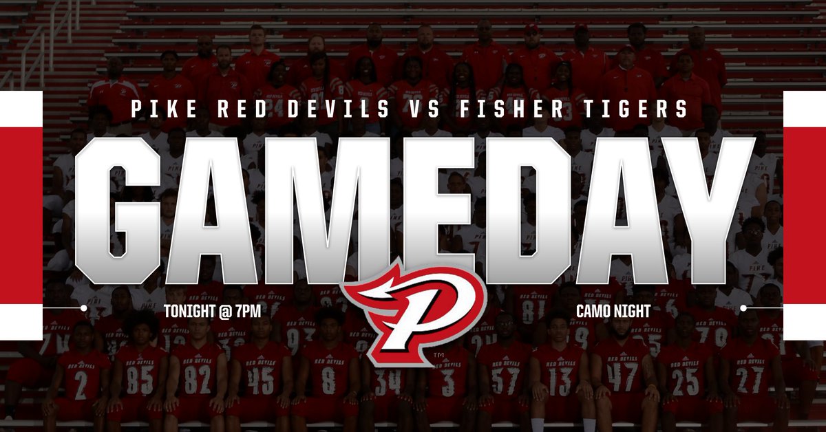 PikeHSAthletics's tweet photo. ITS GAME DAY. FIRST HOME GAME. DON"T FORGET TO WEAR YOUR CAMO TONIGHT. #GOPIKE #PIKEPROUD https://t.co/sQfcDezMW6