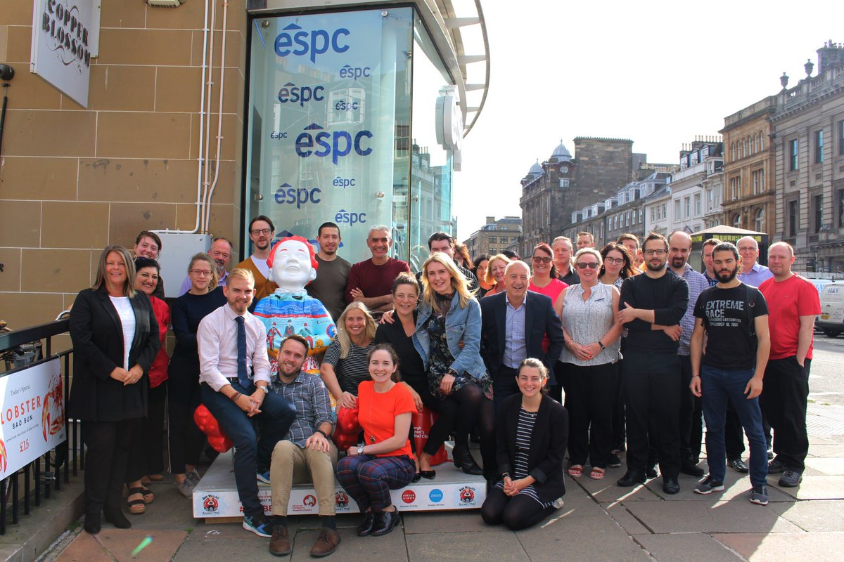 espc's tweet photo. 👏 Oor Wullie! Your Wullie! A'Body's Wullie! 👏 
Our entire team have had a fabulous six weeks monkeying around with this wee joker outside our Info Centre. We couldn’t be prouder to have contributed to these wonderful children’s hospitals ❤️ @echcharity, @GCH_Charity #OWBTT https://t.co/8I5za5pOfF