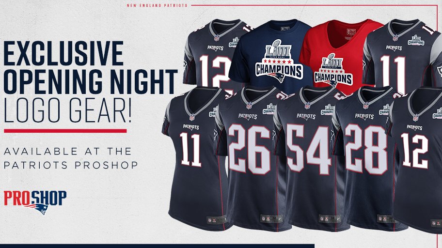 patriots opening night jersey