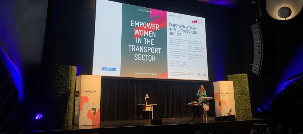 GreenOslo2019's tweet photo. Mobility and transport solutions are designed for and by men. We need more data on female mobility, according to Marianne Weinreich in Rambøll Global Smart Mobility #CityLifeConference @mobimaw @ramboll_norge #EGCA2019 https://t.co/AH4SsxpSHv