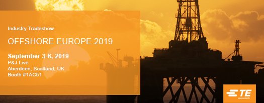 sea_con's tweet photo. Stop by TE Connectivity's booth #1AC51 at Offshore Europe in Aberdeen, Scotland from 3rd to 6th September to see our expansive line of connectivity solutions including our SEACON HydraElectric wet-mate connector range. #OE19 https://t.co/wOxdfvvkok