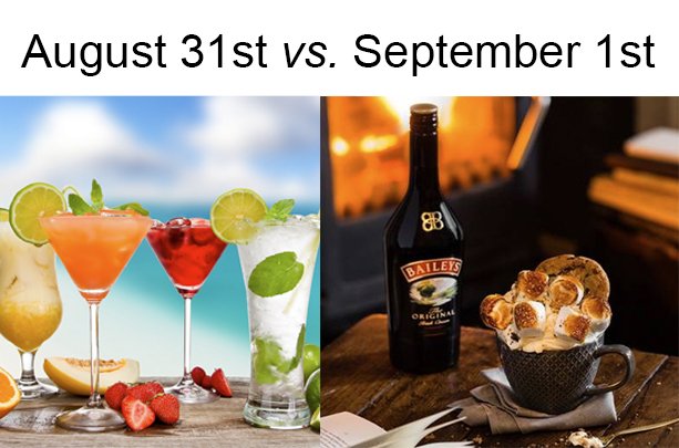 BrightonBnB's tweet photo. Who can relate? 🤣Good job we do both! #summervwinter #baileyslatte #cocktails #summerspritz https://t.co/mbDqjStP5m