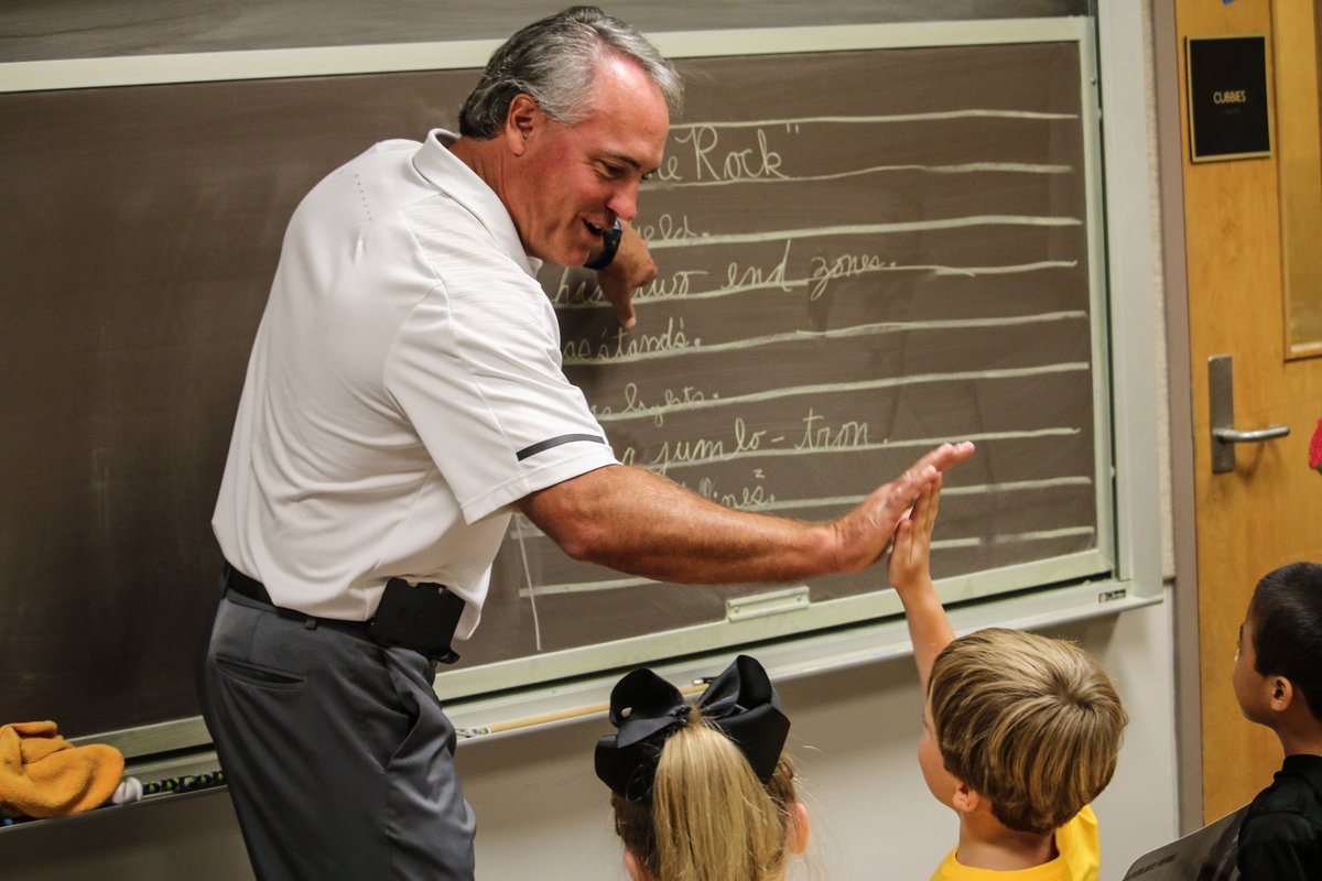 SouthernMissFB's tweet photo. Friday before the home opener? We know what that means.

Another great visit to the DuBard School for Language Disorders! Thanks for having us! ✍️ #SMTTT https://t.co/9JzrliAB6Z