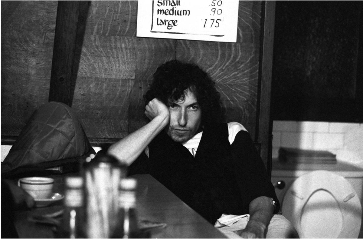 Bob Dylan at a Massachusetts diner during a stop on the Rolling Thunder Revue tourPhoto: Ken Regan, 1975