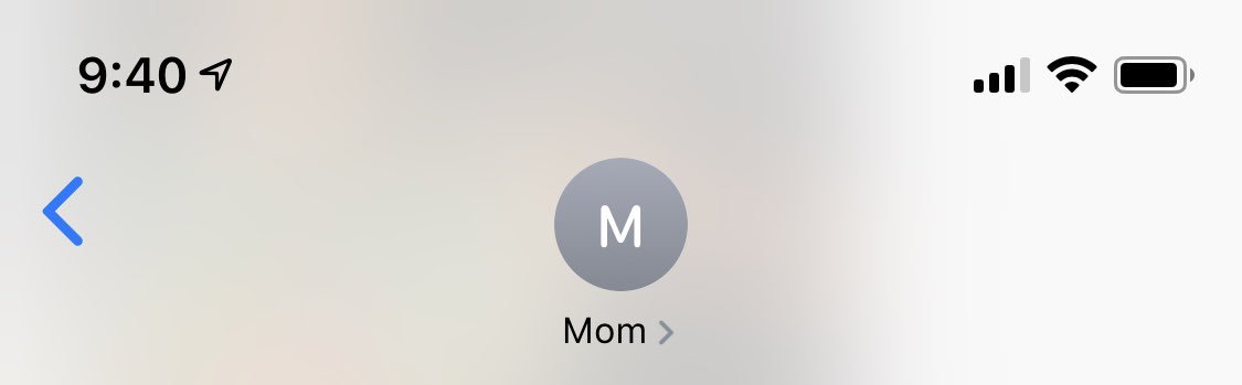 My mom imessaging me