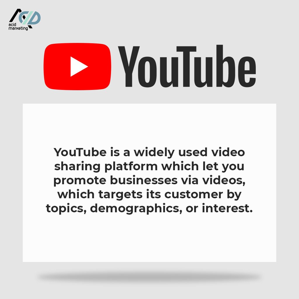 AcidSolutions's tweet photo. Youtube can be used to demonstrate brand awareness by creating videos increasing the marketing prospects by improving SEO through video analytics enhancing B2B.

#ACIDmarketing #marketingtips #socialmedia #youtube #socialmediatips #socialmediamarketingtips #socialmediastrategy https://t.co/mNZl95eHyf