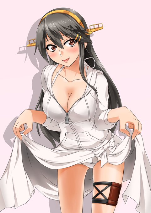 提督「パーカーの下が見たい」からの夏ボイス
#艦これ #榛名 