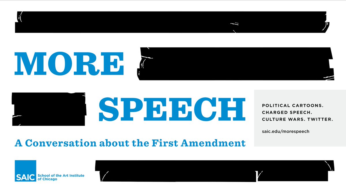 IllLibraryAssoc's tweet photo. Who decides the cost of #FirstAmendmentfreedoms? Unpack this and more on 10/1 with @saic_news, @OIF, @ACLUofIL, and @chipublib. https://t.co/DFj0r5iZAW #FirstAmendment #CitizenArtist #MoreSpeech https://t.co/R04Rg32rEL