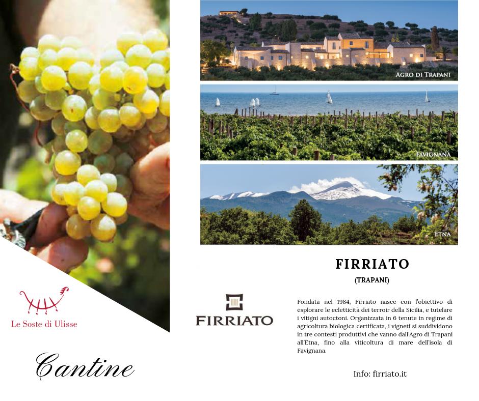 A Trapani un'altra grande #CANTINA de #lesostediulisse, Firriato! Fondata nel 1984, è organizzata in 6 tenute in regime di agricoltura biologica certificata. I vigneti suddivisi in 3 contesti produttivi che vanno dall’Agro di Trapani all’Etna, fino all’isola di Favignana #sicilia