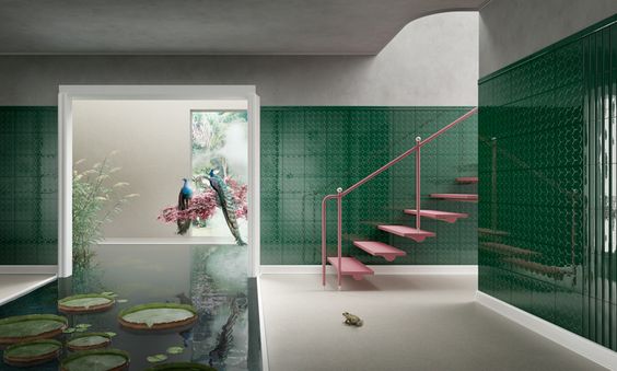 #peacock and #green tiles

Tales of Tiles a story to tell the new #CeramicaVogue collection #DEKORAMI

Art direction #MarcanteTesta
Image #TerzoPiano

pinterest.it/pin/4091239473…