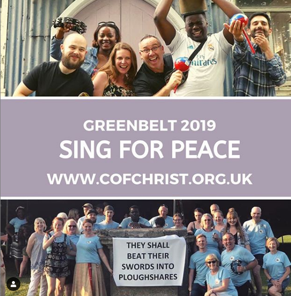 CofchristUK's tweet photo. A big shout out to our sing for peace team for an amazing worship last weekend @greenbelt. Read all about the team here: https://t.co/SeTxu3XUP1 #singpeace #gb19 https://t.co/Qzh5uRgNgJ
