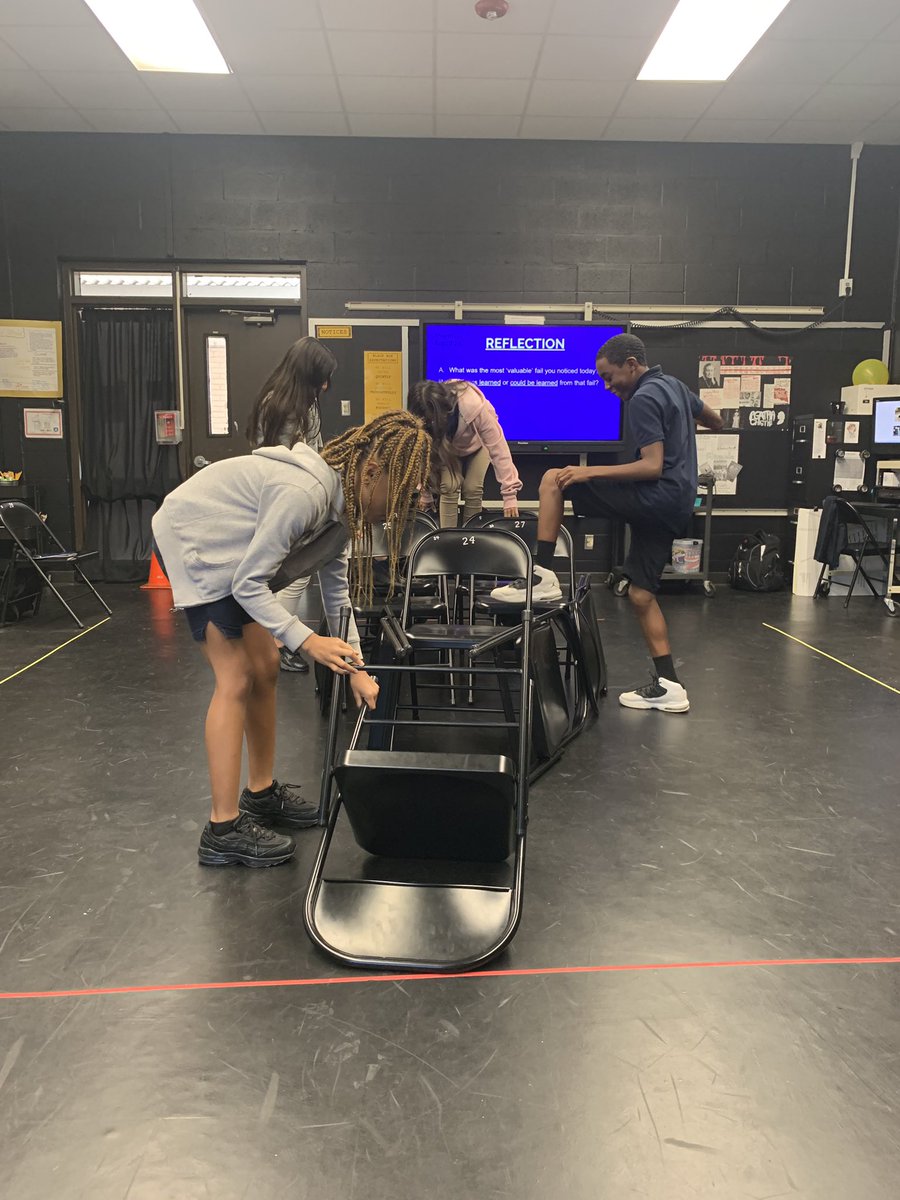 amsthespians's tweet photo. AMS beginning theatre students building boats to show off their SAY YES skills. #WeAreAldine #SAYYES #ensemblebuilding #AMSbethechangechallenge @AldineMS_AISD @aldinefinearts https://t.co/i7SwMKmIFS