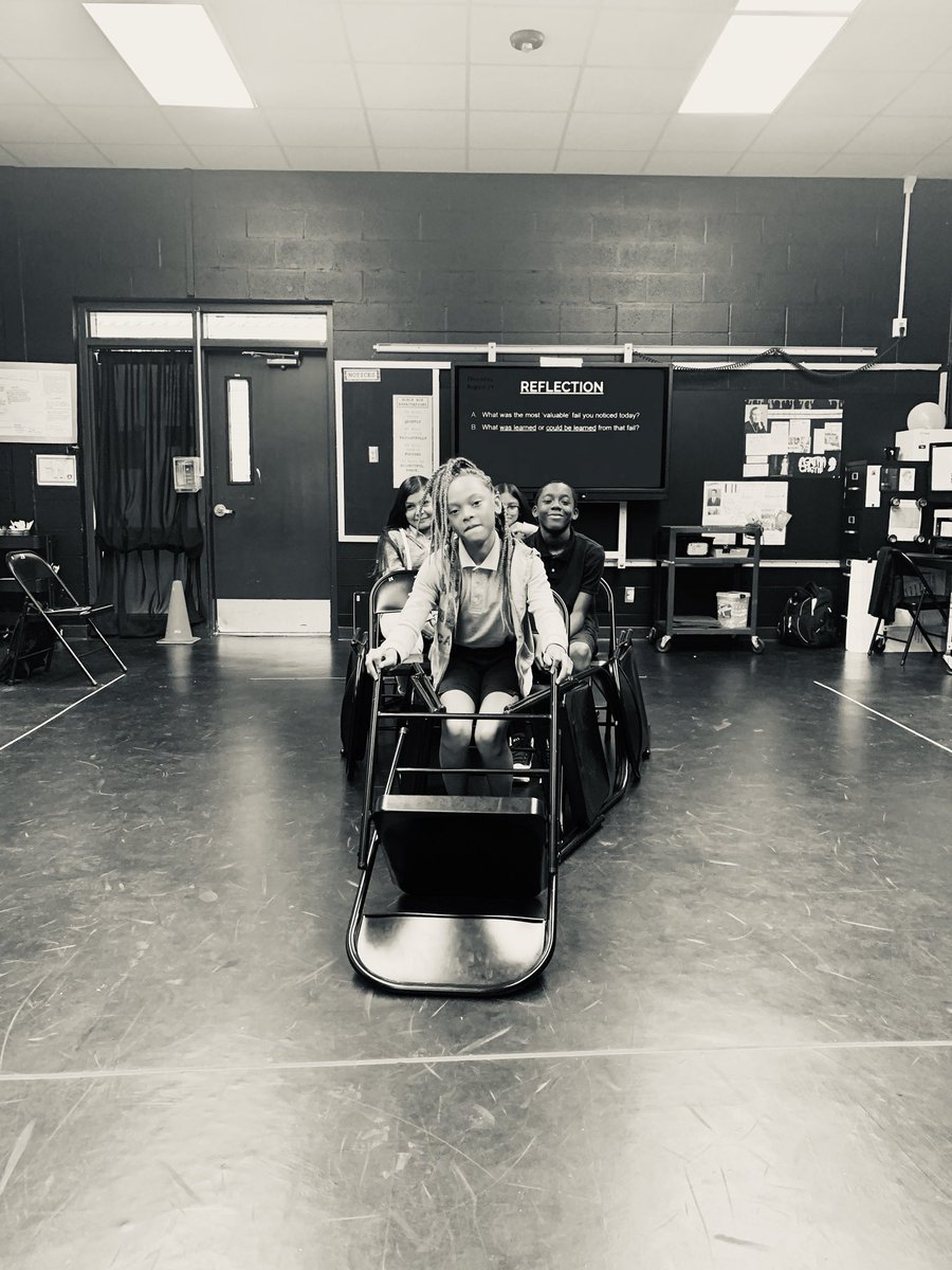 amsthespians's tweet photo. AMS beginning theatre students building boats to show off their SAY YES skills. #WeAreAldine #SAYYES #ensemblebuilding #AMSbethechangechallenge @AldineMS_AISD @aldinefinearts https://t.co/i7SwMKmIFS