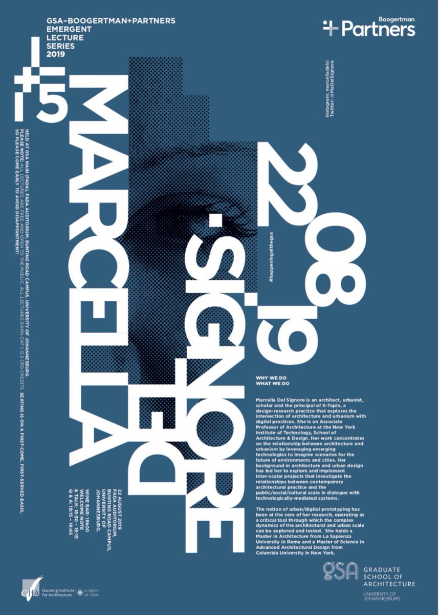 MaDelSignore's tweet photo. Lecture at the University of Johannesburg. Thanks again for the invitation. #cities #digitalculture #prototypes #urbanmachines #marcelladelsignore https://t.co/bZEUDDuS0s