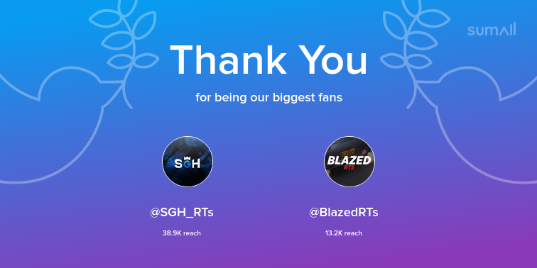 amv_hub's tweet image. Our biggest fans this week: SGH_RTs, BlazedRTs. Thank you! via sumall.com/thankyou?utm_s…