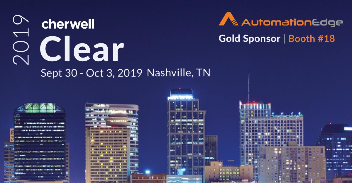 AutomationEdge's tweet photo. #IT #ServiceManagement or #CognitiveServiceManagement ? To know the difference &amp; benefits of AI-Powered Service Management, join us at @Cherwell #Clear19 Conference, #Nashville at booth #18. Understand how #AI, #NLP capabilities reduce #TAT and costs.

#ClearConference #ITSM https://t.co/NeBKe84Z3M