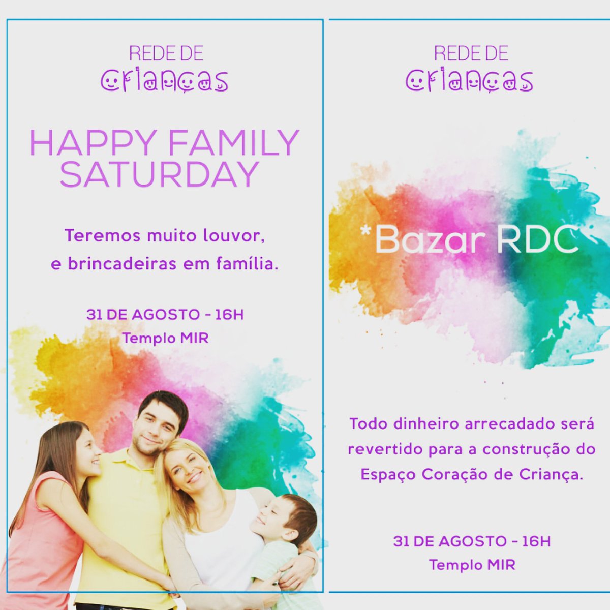 É amanhã!!
Vamos celebrar juntos, em família, ao nosso Deus?