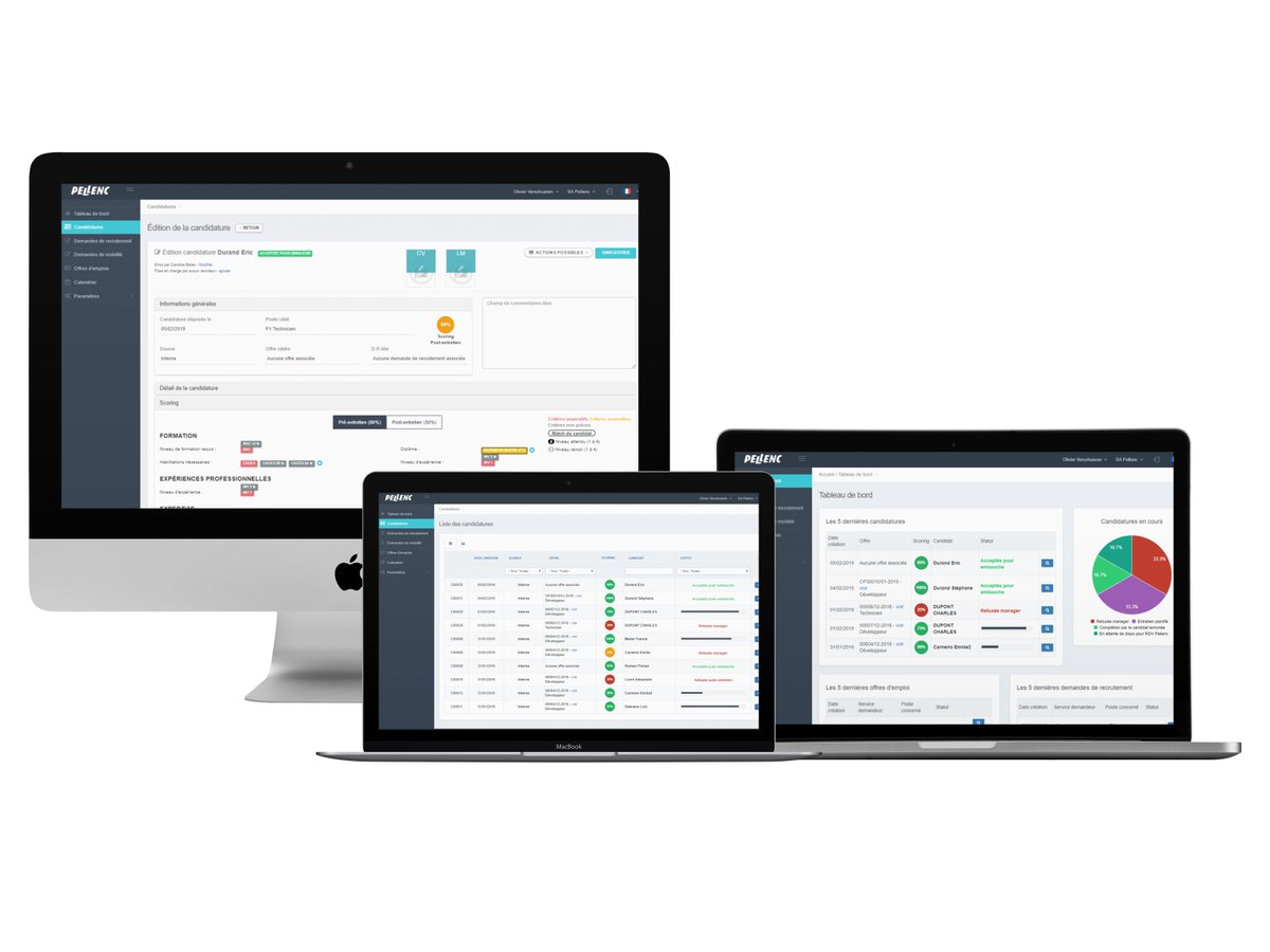 vertuoz's tweet photo. Nouvelle création sur-mesure pour l'entreprise Pellenc. 
Un logiciel métier permettant au service des ressources humaines d'améliorer la gestion et le suivi des recrutements #logiciel #recrutement 
https://t.co/GJuAj4QX5A https://t.co/LaSICtyBHy