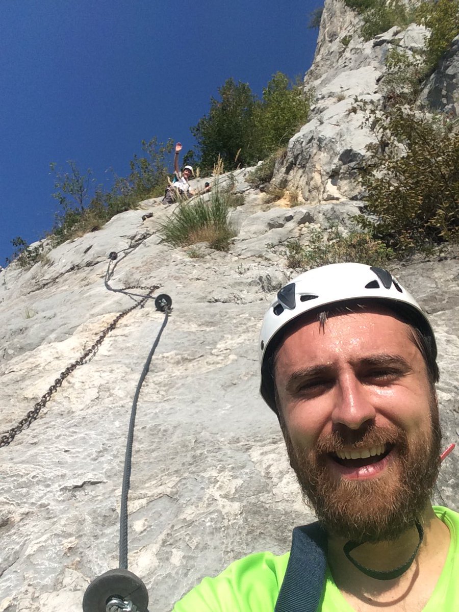 jamessteptowe's tweet photo. A small break from writing and other book-related stuff this morning. A beautiful via ferrata over Lecco #Italy #writingbreak     #whennotwriting #holiday https://t.co/spgJYmroYQ