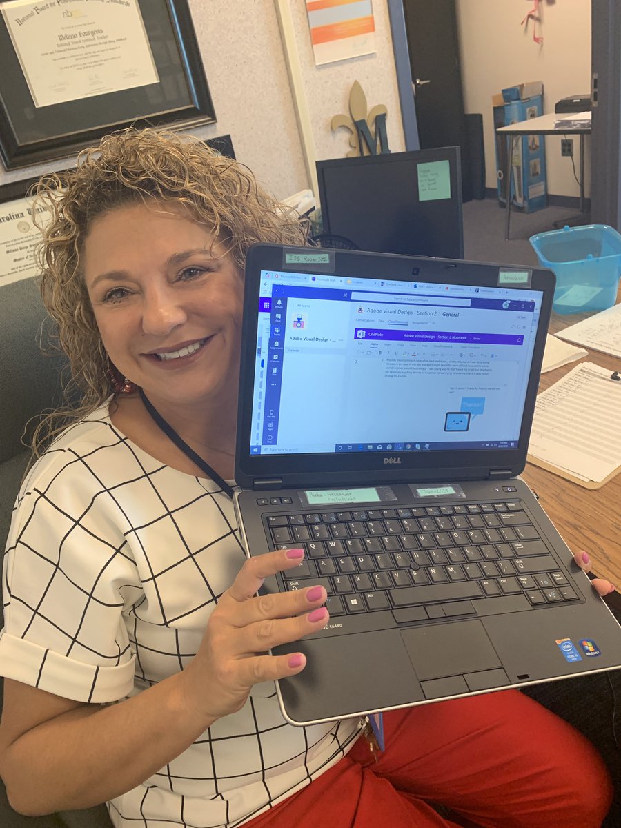 gjrobinson's tweet photo. So excited for Michelle Bourgeois! Getting @MicrosoftTeams going in her #OCSCTE classes! Look at her #Feedback in @msonenote #TeamsAssignments! #OCSFrameworkFriday #OCSInstructionalFramework #OnslowDLT #NorthsideHighSchool https://t.co/WRUbltx4ME