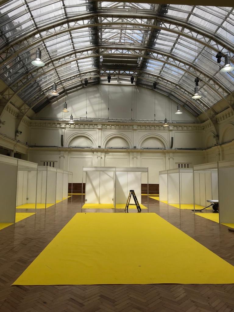 dimension8ltd's tweet photo. Today we're busy at London's Royal Horticultural Halls getting ready for Shades of Beauty Live 2019 which opens this weekend. @SBLIVE2019 https://t.co/ZYoERiXbhE