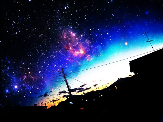 星空加工のtwitterイラスト検索結果