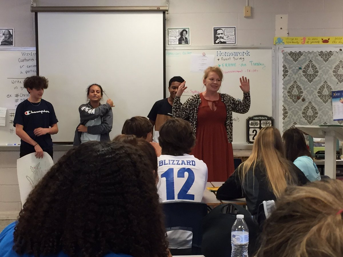 meldernc's tweet photo. Amazing instruction with awesome kids at @RHS_Wildcats Mrs. Tucker facilitating HS nonlinguistic representations of how culture and literature are connected. Love seeing amazing teaching. Oh yes, this was the first week of school π#OCSFrameworkFriday https://t.co/eZs3FIJGh8