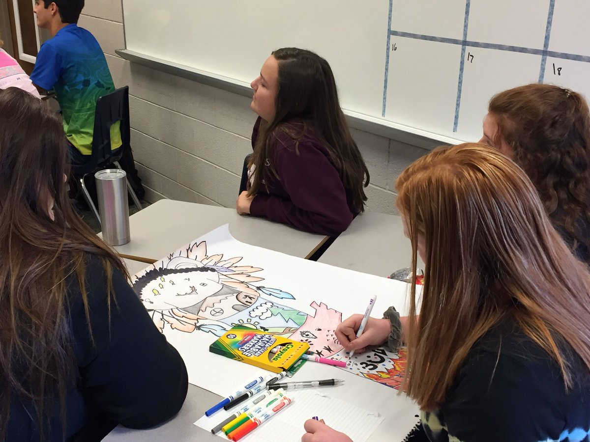 meldernc's tweet photo. Amazing instruction with awesome kids at @RHS_Wildcats Mrs. Tucker facilitating HS nonlinguistic representations of how culture and literature are connected. Love seeing amazing teaching. Oh yes, this was the first week of school π#OCSFrameworkFriday https://t.co/eZs3FIJGh8
