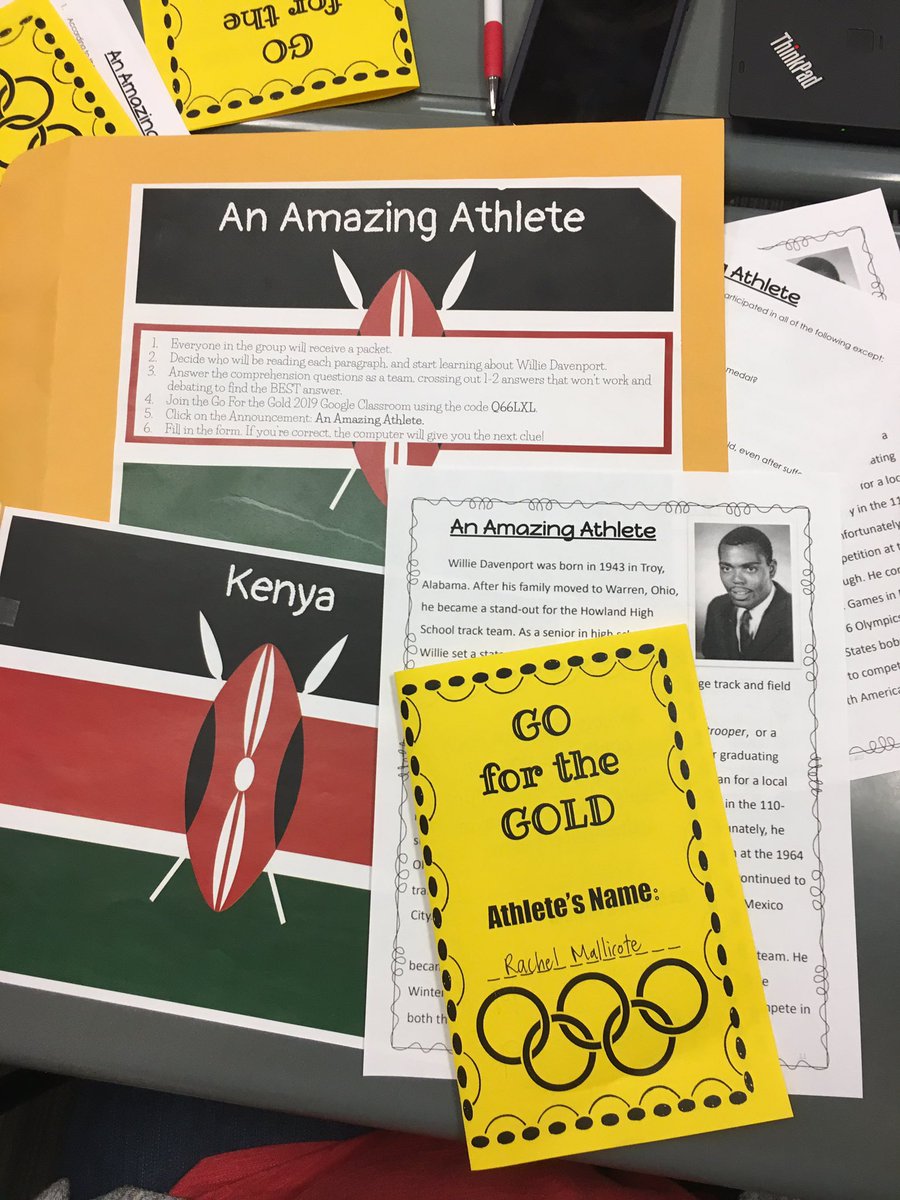 MrsMChem's tweet photo. Team 🇰🇪 for the win in Breakouts in the Classroom Session 1! #IHBA19 @teachinggrade4 @IH_Imrie @KaitlinShiloh https://t.co/H2VeKSGzMn