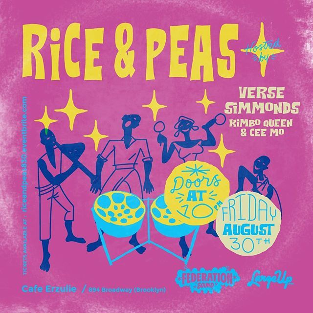ricenpeasparty's tweet photo. Rice and Peas tonight! Special guest @versesimmonds in the place reppin’ USVI big and serious! Doors at 10pm, ticket link in bio... 💃🏽
.
.
.
#soca #reggae #dancehall #afrobeats #kompa #bashment #wiadca #versesimmonds #gunstown #chune #selecta https://t.co/UivaOduZ1i https://t.co/TmTsEOWPhs
