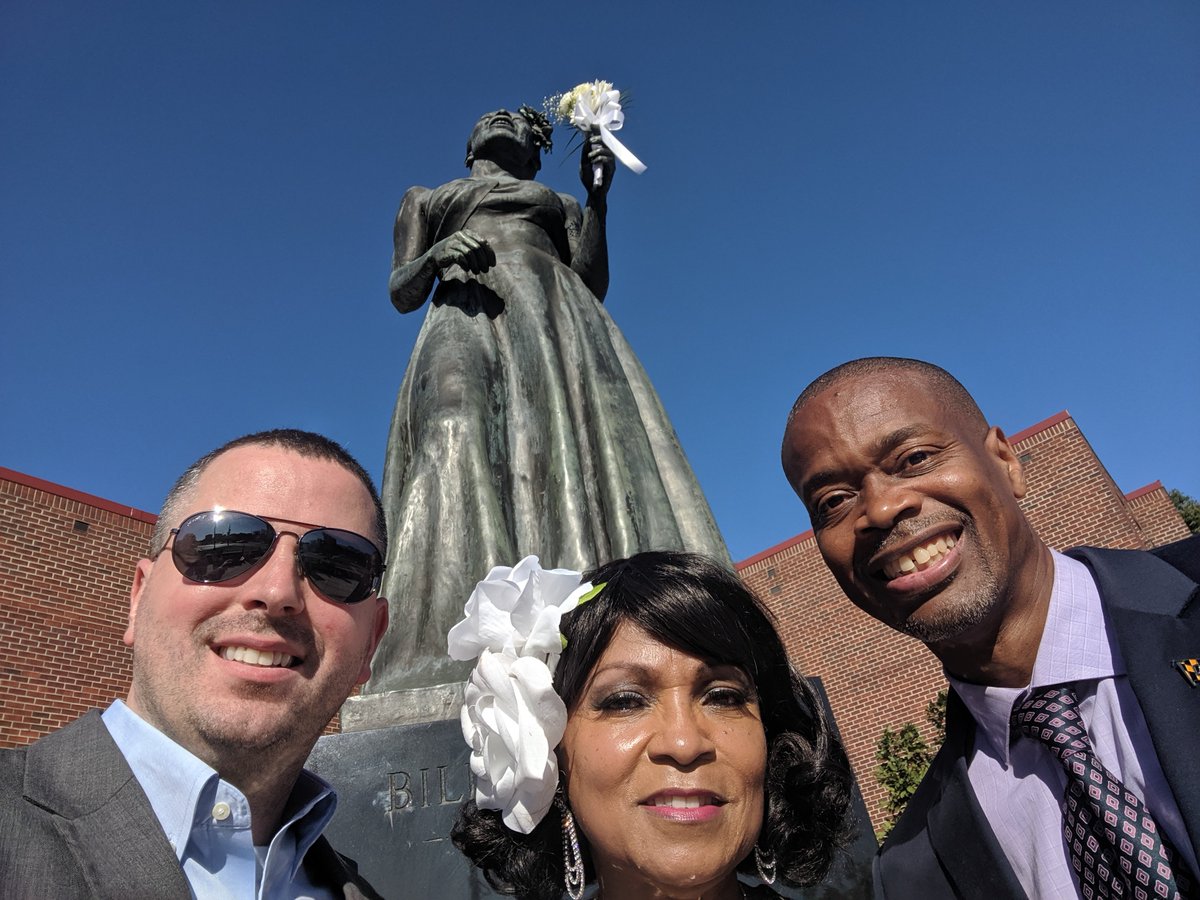 Getting ready for the re-dedication of the statue of the one and only, Billie Holiday. Councilman <a href="/leonfpinkett/">Leon F. Pinkett, III</a> and I are smiling because we know that all eyes across the City, State, and even Country will be on Pennsylvania Avenue and <a href="/HistoricUpton/">Upton Neighborhoods</a> this weekend!